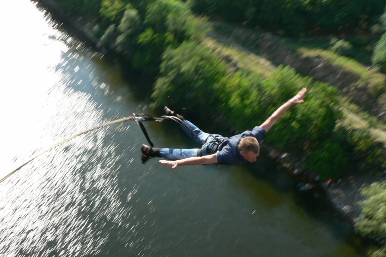 Flying rope Iron Bridge, Zaporizhzhia
