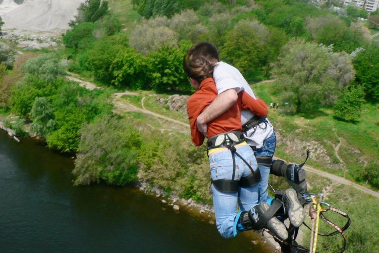 Flying rope Iron Bridge, Zaporizhzhia