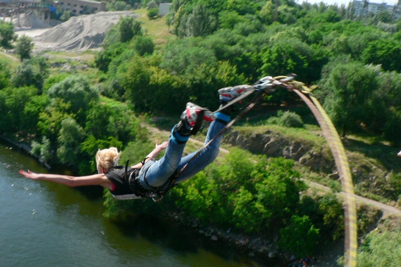 Flying rope Iron Bridge, Zaporizhzhia